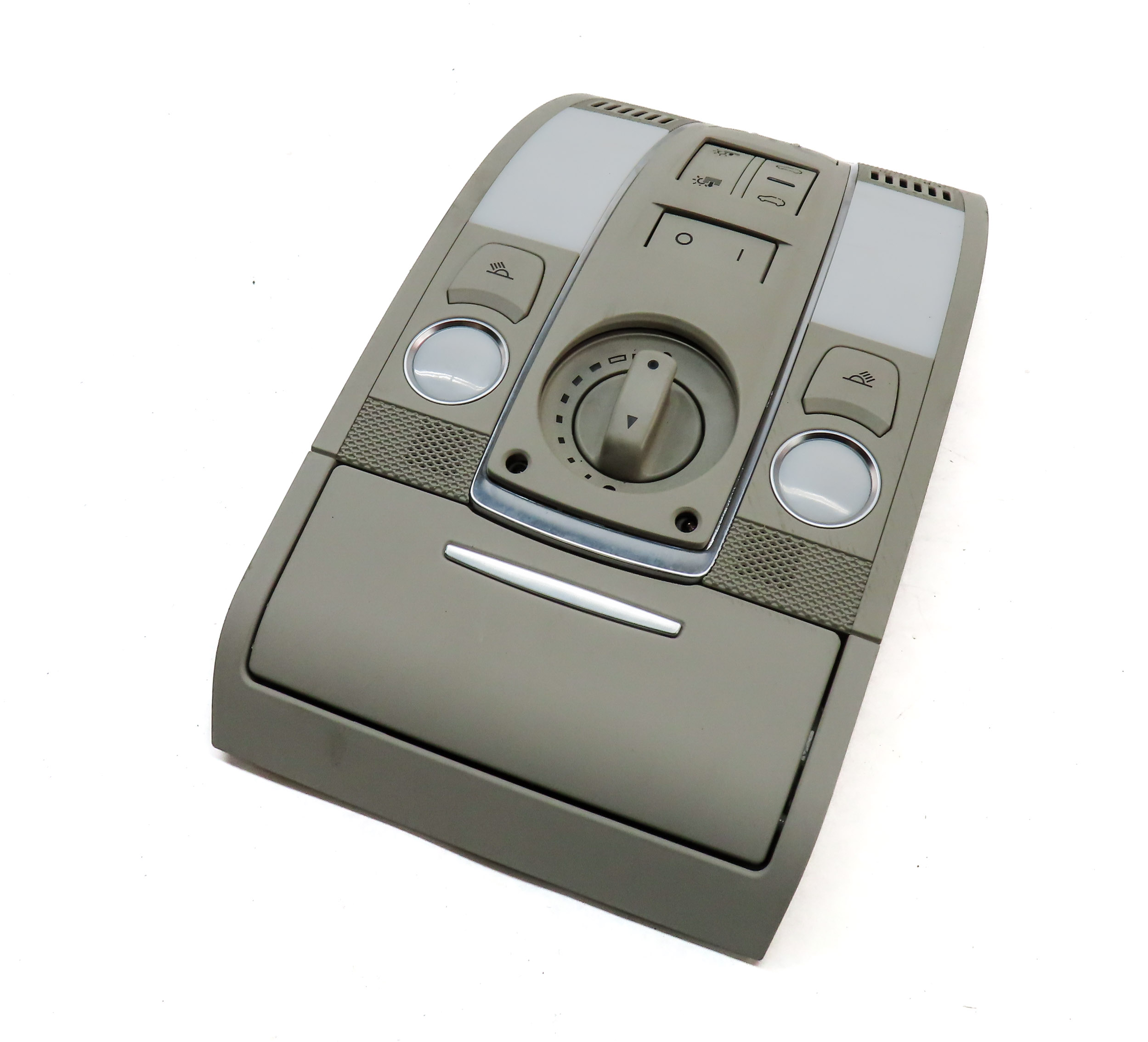 2008 AUDI Q7 (4L) FRONT OVERHEAD DOME LIGHT LAMP w/SUN ROOF SWITCHES (GRAY) — exact item pictured
